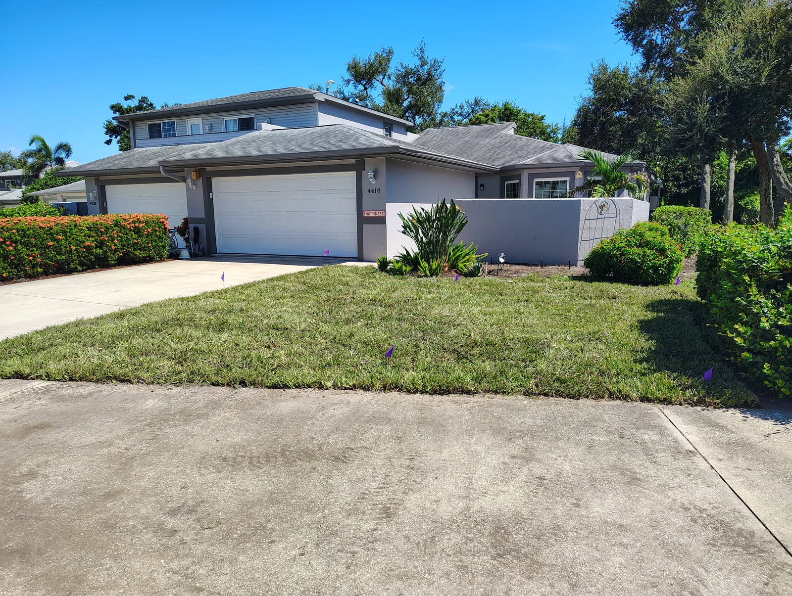 Completed Beekman Place Floratam lawn in Sarasota
