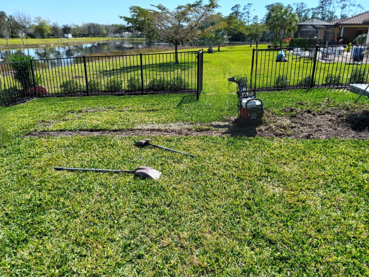 lawn patch repair sod replacement work in Florida