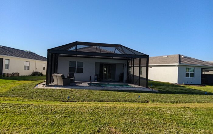 Poolside lawn Bradenton sod installation project